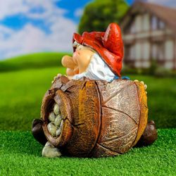 Хорошие сувениры / Figured planter "Gnome with a jug No. 1" 30x24x25 cm