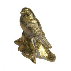 Ремеко / Figura decorativa "Uccello su una foglia" (oro) L4W6H11