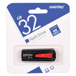 SMARTBUY / Flash Drive 32 GB Iron USB 3.0 Black / Red