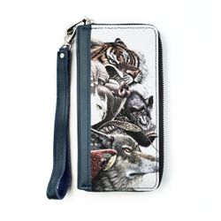 Clutch zipper combo "the Menagerie" blue
