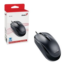 GENIUS / Wired mouse DX-120, USB, 2 buttons + 1 wheel-button, optical, black