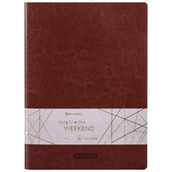 BRAUBERG / Notebook 48 y. in a line smooth leatherette cover, stitching, A5 (147x210mm), BROWN, VIVA / 10 pcs.