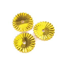 Lantejoulas para criatividade "Ondulado", ouro, 10 mm, 20 gramas, ILHA DOS TESOUROS
