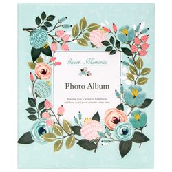 Photo album BRAUBERG "Flower Pattern" for 304 photos 10x15 m, hard cover, thermosealing