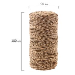 BRAUBERG / Bank linen twine, diameter 1.5 mm, length 400 m, linear density 1250 tex