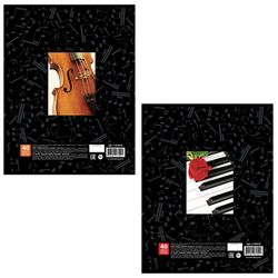 BRAUBERG / Notebook for A4 sheet music, 40 sheets, coated cardboard cover, vertical / 10 pcs.