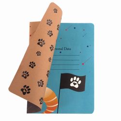 BRAUBERG / Notebook 40 l. checkered cover CRAFT, beige paper 70 g / m2, stitching, А5 (147х210 mm), SPACE CAT / 10 pcs.