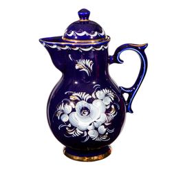Гжельский Фарфоровый завод / Pitcher Morning deaf cobalt paint gold