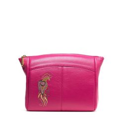 Торжокские золотошвеи / Leather cosmetic bag "Bird"