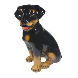 Ремеко / Figura decorativa "Pequeño Rottweiler sentado" L25W17H31,5 cm