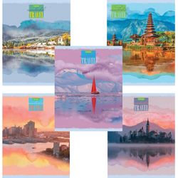 HATBER / Notebook А5, 96 sheets, -ECO, bracket, cage, cardboard cover, "A wonderful journey" / 14 pcs.