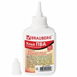 PVA glue BRAUBERG (paper, cardboard, wood), 65 g