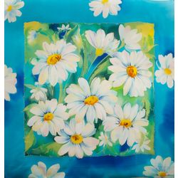 Shawl silk "Daisies"