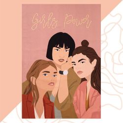 Этель / Beach towel Girls power 96х146 cm, 100% cotton