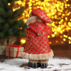 Зимнее волшебство / Doll "Santa Claus, in a red plaid coat with gifts"