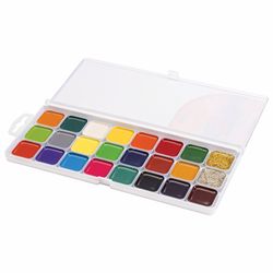 Paint watercolor ONLANDIA "JOLLY BEE" honey, 22+2 colors (gold + silver), MAGIC