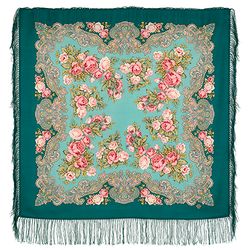 Павловопосадский платок  / Blush shawl with silk fringe