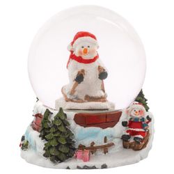 ЗОЛОТАЯ СКАЗКА / Souvenir figurine "Snow Globe WINTER LANDSCAPE", polystone / glass, diameter 65 mm