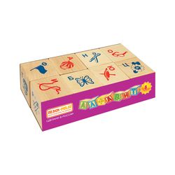 Пелси / Cubes "Alphabet and drawing", 8 pcs