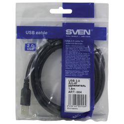SVEN / USB 2.0 extension cable, 1.8 m MF, 1 filter, for connecting peripherals