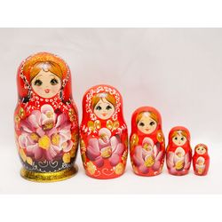 Лаврово / Matryoshka 5 seats Flower -Souvenir