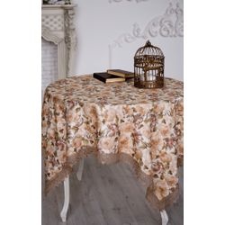 Tablecloth with lace lion