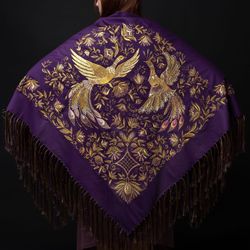 Торжокские золотошвеи / Firebird scarf