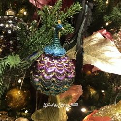 Kaemingk / Palla vintage Peacock Orly 8 cm, vetro