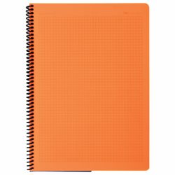 BRAUBERG / Notebook A4, 80 sheets, "Metropolis", plastic spiral, cage, plastic cover, ORANGE / 6 pcs.