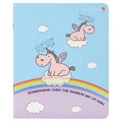 Альт / Notebook A5 48 l. bracket, cage, foil, hot stamping, hybrid varnish, "MAGIC UNICORNS" / 10 pcs.
