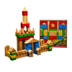 DESIGNER wooden TABLE in the open packaging in the thermo - 90 parts color for children from 3 years