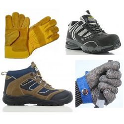 Protective gloves and work shoes