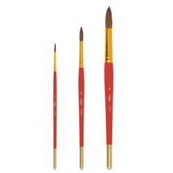 The brush PALETTE, SET of 3 PCs (pony, round No. 2, 5, 8), blister