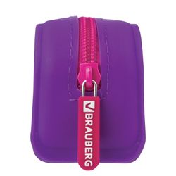 Pencil case-cosmetic bag BRAUBERG, silicone, "Kittens", 20х5х6 cm