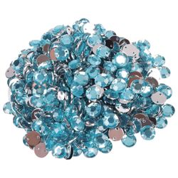 Rhinestones for creativity Round, blue, 8mm, 30 grams, TREASURE ISLAND