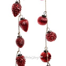 Kaemingk / Vòng hoa nón thủy tinh Fantasy 120 cm đỏ