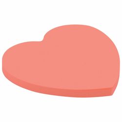 BRAUBERG / Self-adhesive block (stickers) shaped NEON "Heart", 50 sheets, pink, euro hanger