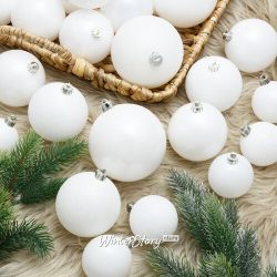 Kaemingk / 一套塑料球 Cosmo White,6-10 厘米,26 个