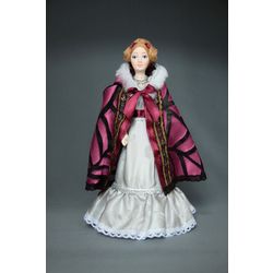 Потешный промысел / Porcelain souvenir doll "Lady in Mantilla, early 19th century"