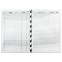 Correspondence registration log, 50 sheets, A4, 204 x 290 mm, comb, cardboard