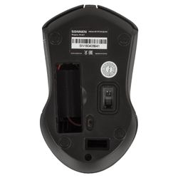 SONNEN / Wireless mouse M-661Bk, USB, 1000 dpi, 2 buttons + 1 wheel-button, optical, black