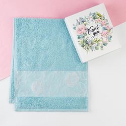 Этель / Toalla de felpa "Flores" 30x70 cm, 100% algodón, 370g / m2