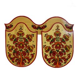Беломорские узоры / Set of wooden boards "Rakulskaya painting" 2 PCs