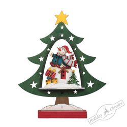 Holiday Classics / Christmas decoration "Herringbone" Snowman with gifts "tabletop, 6 pieces