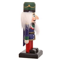 Doll wooden Nutcracker blue-green uniform