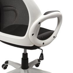 BRABIX PREMIUM office chair "Genesis EX-517", plastic white, fabric/eco-skin/grid black