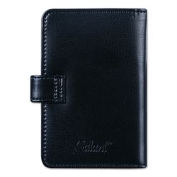 GALANT / Business card holder / single row card holder "Ritter", 24 cards, smooth leather effect, fastener, black