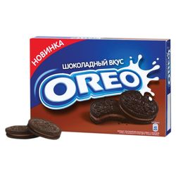 OREO / Chocolate cookies with chocolate flavor filling, cardboard box 228 g