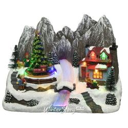 Kaemingk / 夜光组合阿什维尔镇：Gift Time 24 * 17 cm，带运动和音乐，电池供电
