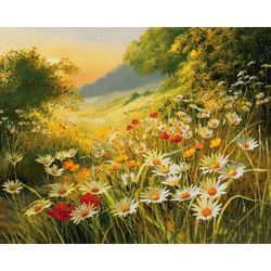 Опт-картина / Marguerites au point de croix